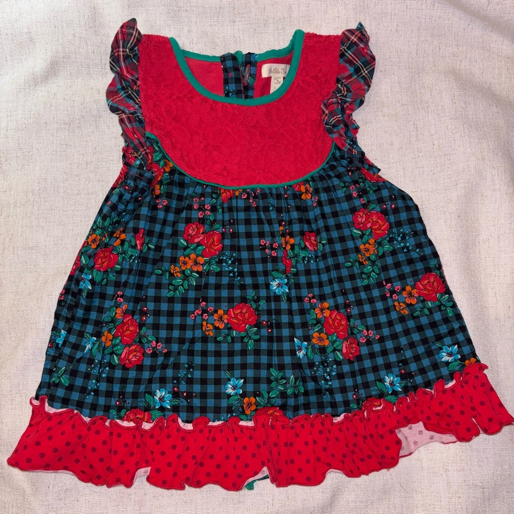 Matilda Jane Red and Blue Floral Dress